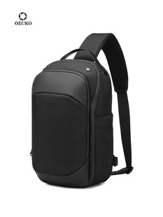 ozuko新款男士斜挎包大容量防水男包高级感商务胸包男款斜挎胸包