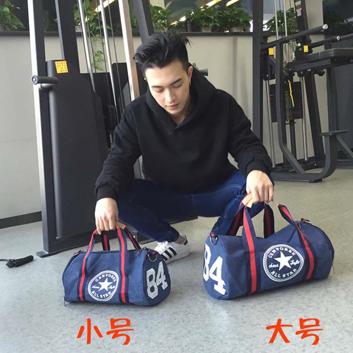运动包男斜挎包手提背包健身包女独立鞋位单肩包篮球训练包圆桶包