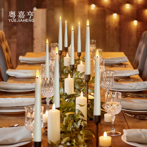 遥控北欧简约长杆蜡led电子蜡烛灯 家居酒吧万圣节圣诞装饰尖烛台