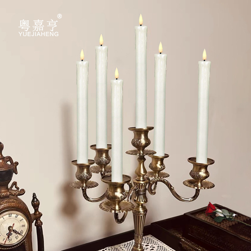 遥控长杆LED电子蜡烛灯蜡烛石蜡仿真圣诞婚礼烛光晚餐装饰假蜡烛