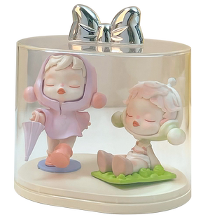 盲盒展示盒单个装手办娃娃收纳盒透明盒子防尘展示架小摆件展示柜