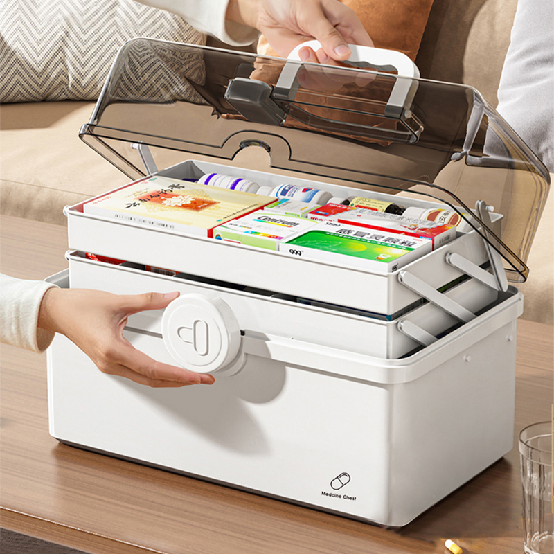 大容量家庭装医药箱家用药箱药品收纳箱特大号多层分格药盒收纳柜