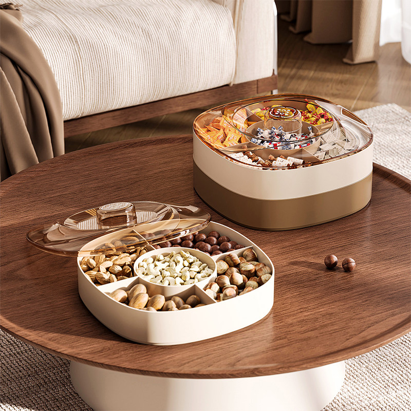 家用坚果盘干果盘轻奢高颜值大容量放瓜子花生糖果收纳盒防尘带盖,餐饮具,果盆/果盘/果篮,淘宝优惠券,粉丝福利购,淘宝优惠卷