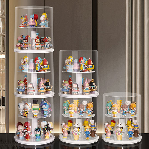 手办收纳盒防水防尘可旋转