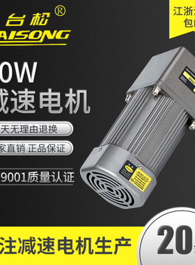 减速电机台松220V/380V 90W微型交流异步齿轮调速定速可逆控制马