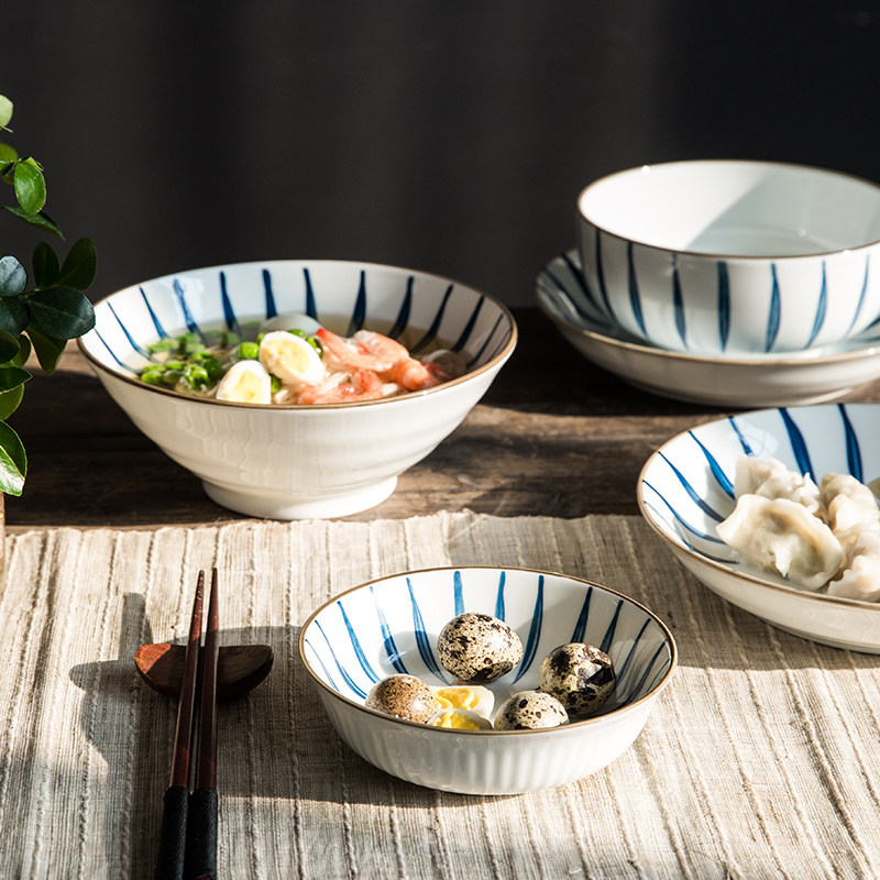 Ijarl Yijia household Japanese bamboo hat shallow ceramic dishes
