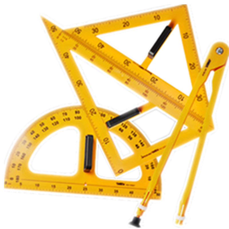 金丝猴教学用尺三角尺圆规磁性直尺三角尺量角器套装数学教学用黑板白板通用老师教具大号三角板套装