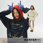 植物系花卉动物涂鸦 岚室 Clamisgold 趣味加绒宽松连帽卫衣