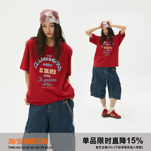 【断码特价】岚室（Clamisgold）霍金斯小镇*复古美式宽松短袖T恤