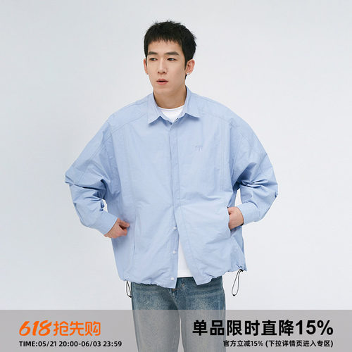 CLAMISGOLD翻领春秋挺阔宽松外套