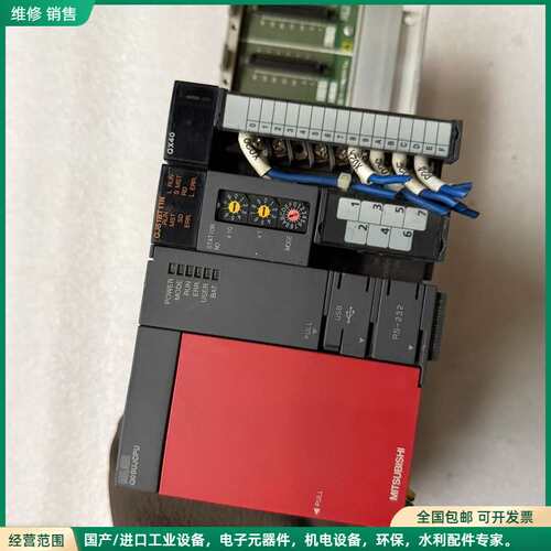 可维修三菱PLC一套，型号Q00UJ CPU+QJ61BT11N模
