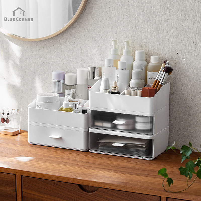 Blue Corner 桌面收纳盒女学生抽屉式化妆品收纳盒透明桌面整理盒,收纳整理,桌面收纳盒,淘宝优惠券,粉丝福利购,淘宝优惠卷