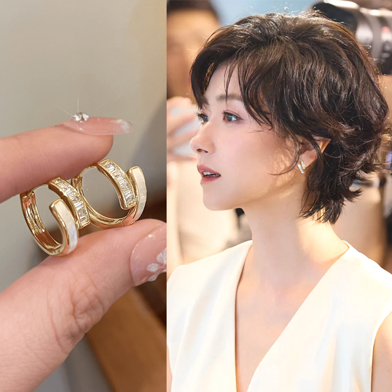 小众圈圈耳环轻奢大气精致