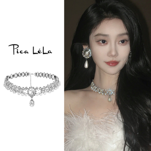 珍珠款 项链女设计轻奢小众高级感锁骨链夸张礼服颈链新娘脖子配饰