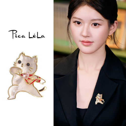 可爱猫咪胸针女款卡通