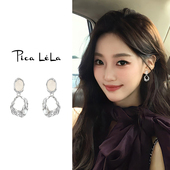 耳坠耳饰 耳钉轻奢高级感新款 银色气质珍珠款 耳环女士小众独特时尚