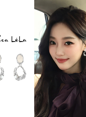 银色气质珍珠款耳环女士小众独特时尚耳钉轻奢高级感新款耳坠耳饰