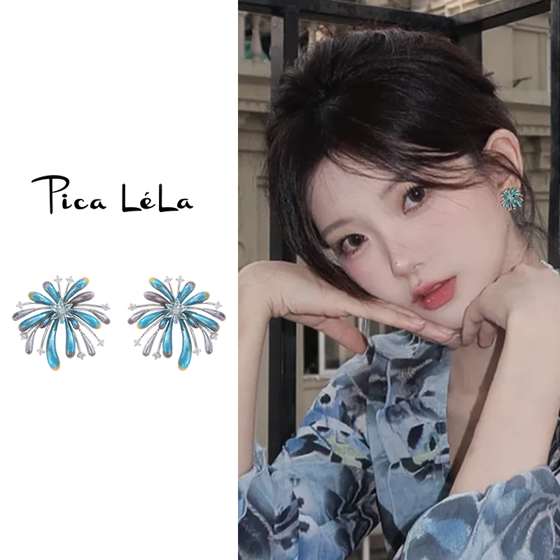 百搭渐变烟花耳环轻奢