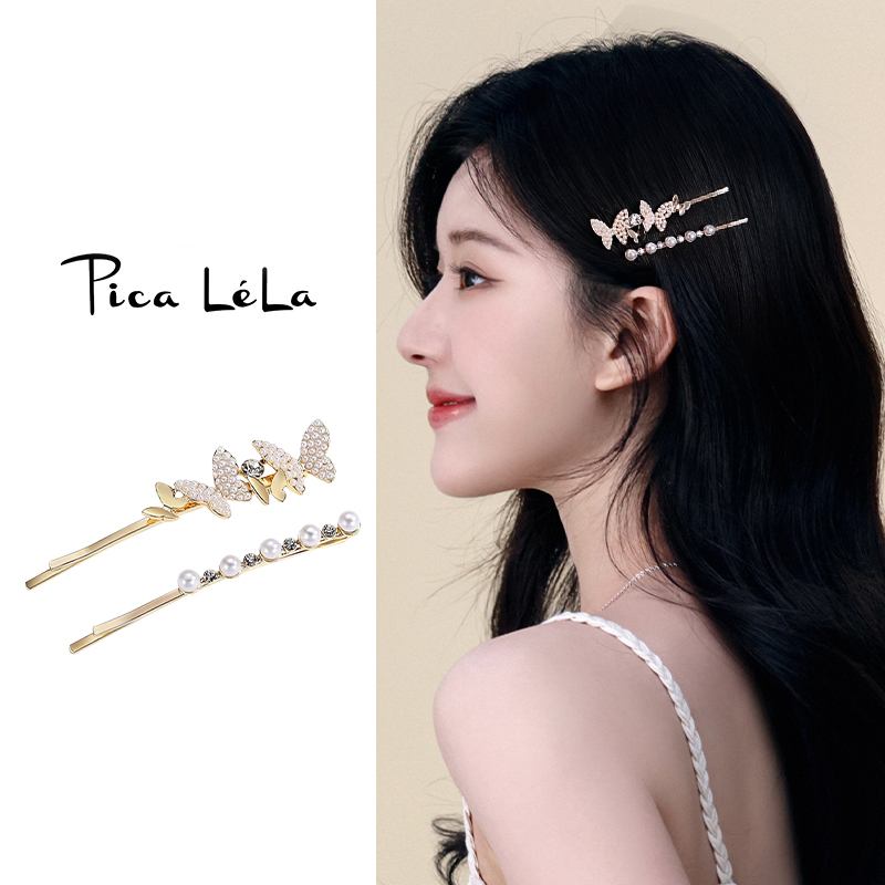 蝴蝶发夹女精致时尚洋气