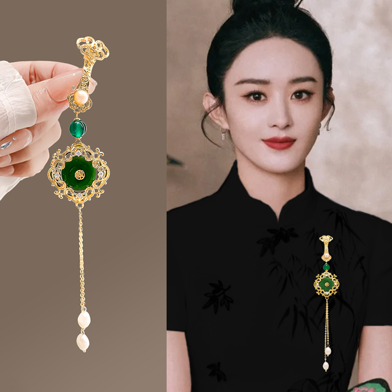 独特设计新中式如意胸针