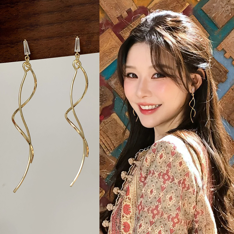 气质流苏蚊香盘耳夹轻奢