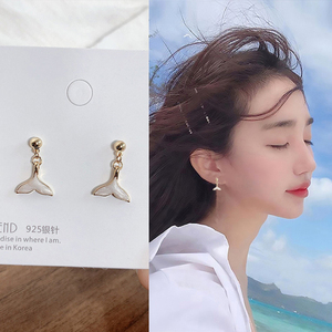 气质耳夹无耳洞女ins夏天假耳钉学生短款可夹耳环高级感法式耳饰