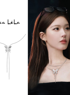 可调节蝴蝶项链高级甜酷