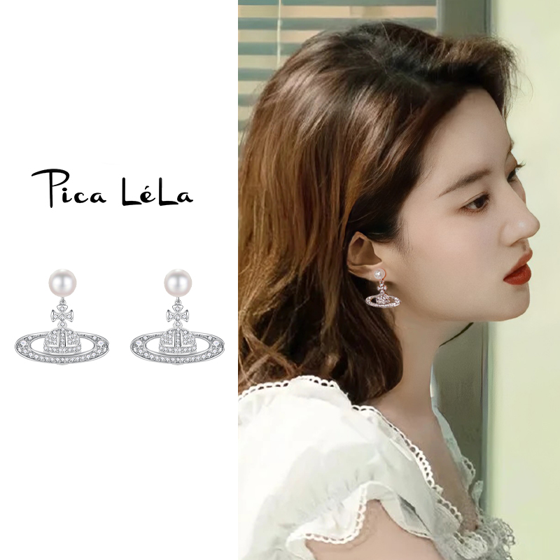 星球珍珠款耳夹无耳洞女