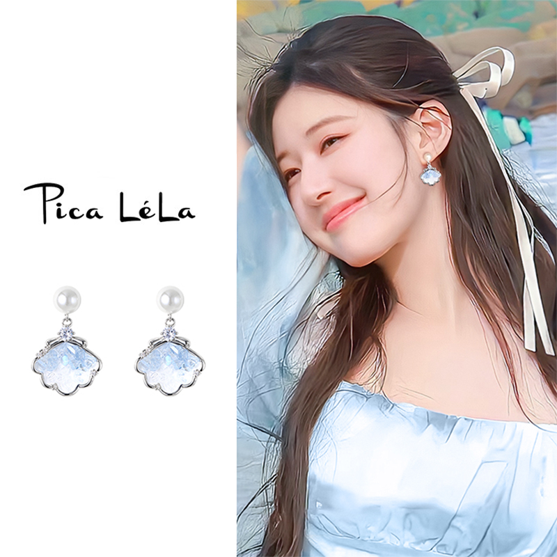 轻奢独特贝壳珍珠款耳环