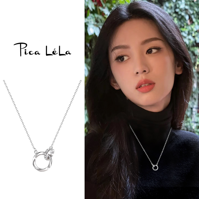 莫比乌斯双环项链女秋冬