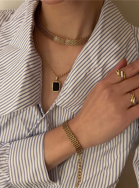 项链欧美金色手链复古