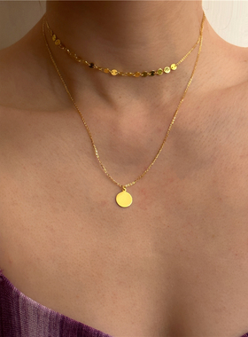 安小柏◆波光粼粼 通体925纯银双层锁骨链轻奢项链小众叠戴高级感