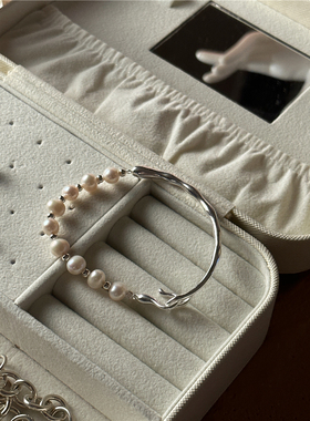 天然淡水珍珠手链925纯银温柔女