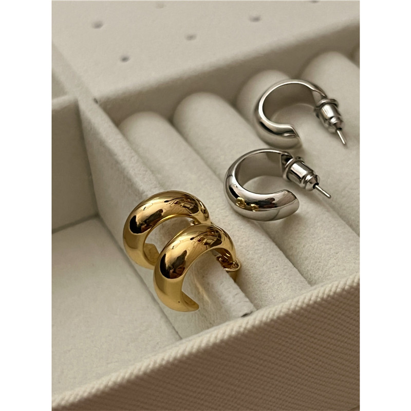 安小柏◆店主自留双色~日常百搭极简法式基础款铜制小c型耳圈耳环,饰品/流行首饰/时尚饰品新,耳环,淘宝优惠券,粉丝福利购,淘宝优惠卷