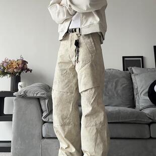 男女男女小众高级感vibe风情侣微喇裤 牛仔裤 复古cleanfit工装 美式