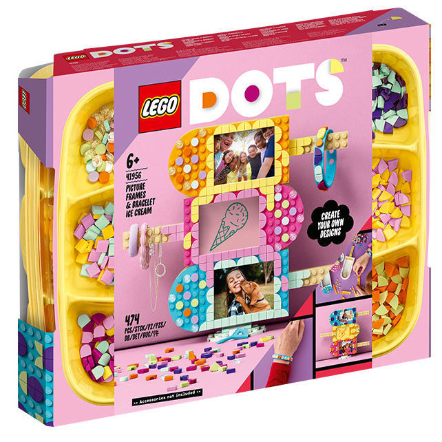 LEGO乐高积木41956冰激凌相框与手环点点世界系列女孩拼装玩具