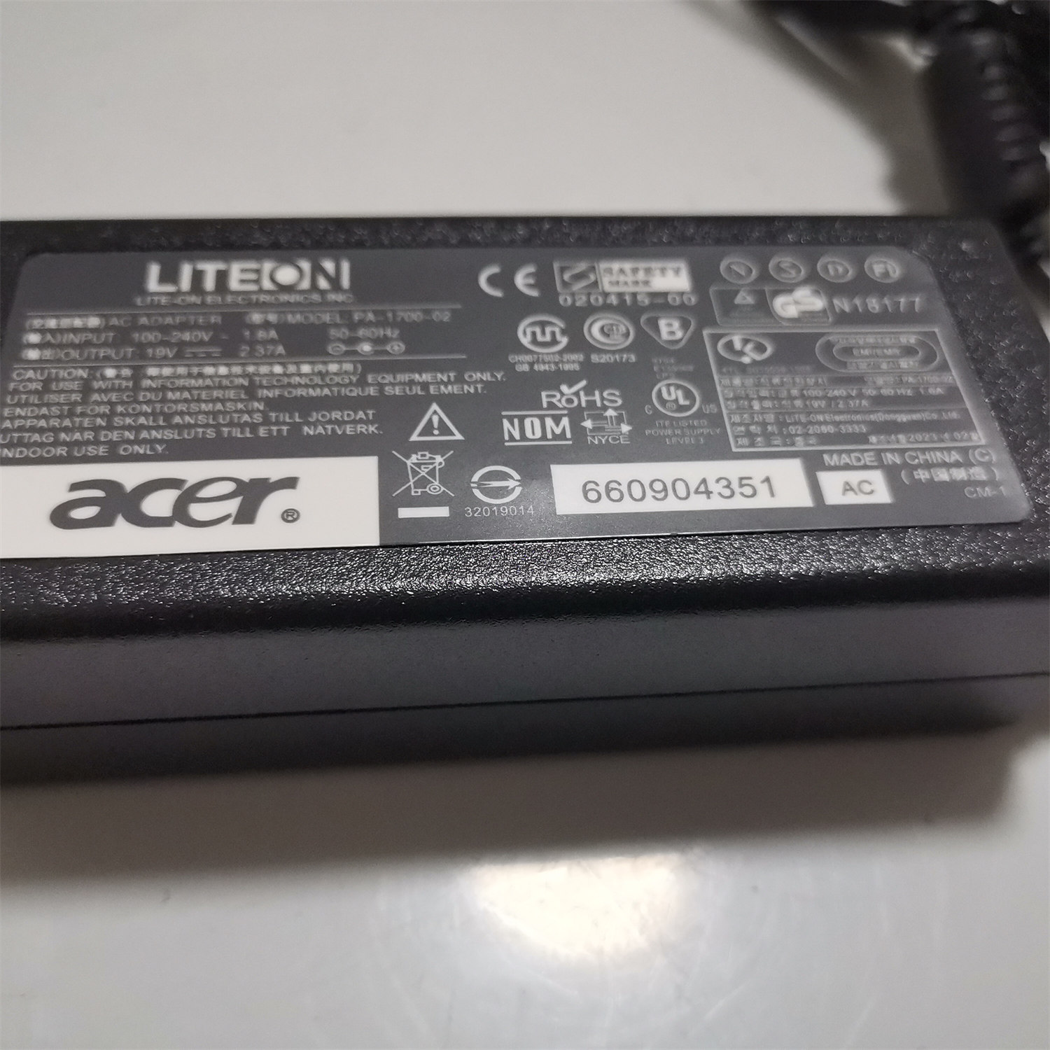 宏基19V 4.74A 3.42A笔记本6.92A电源适配器ACER 2.37A充电线7.1A