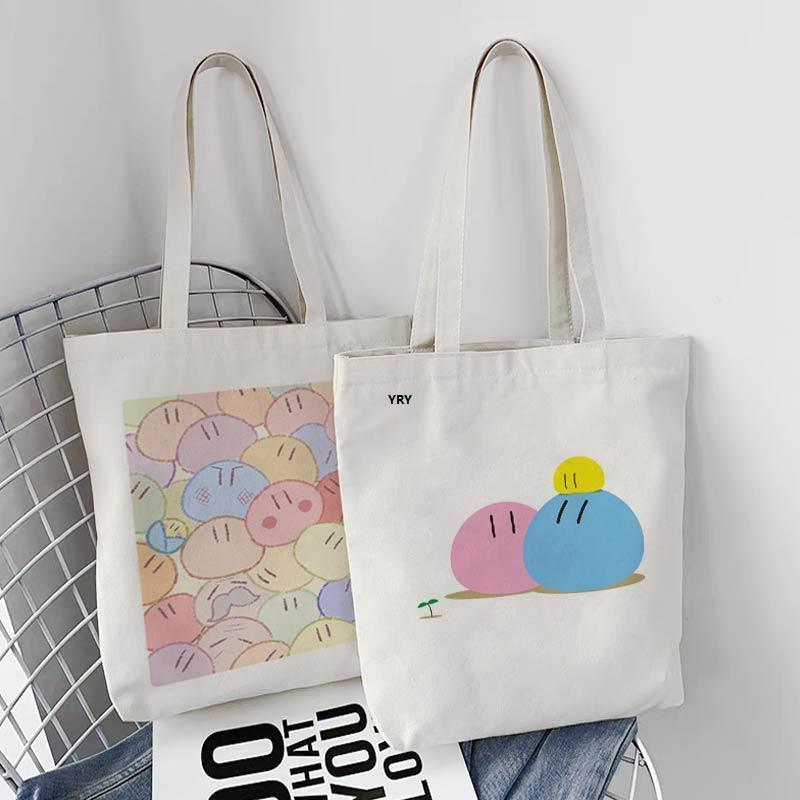 团子大家族帆布包二次元动漫周边手提袋学生书包通勤单肩包便当袋