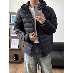 冬天防寒轻量化排骨棉服男款宽松纯色基础保暖松弛感连帽棉衣外套