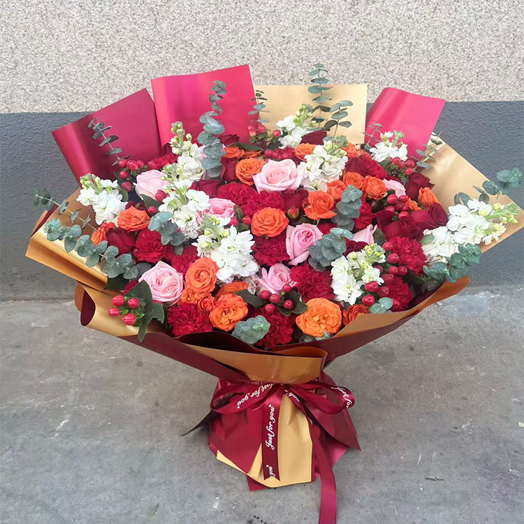 母亲节生日妈妈花束领导退休探望病人教师节康乃馨玫瑰混搭北京