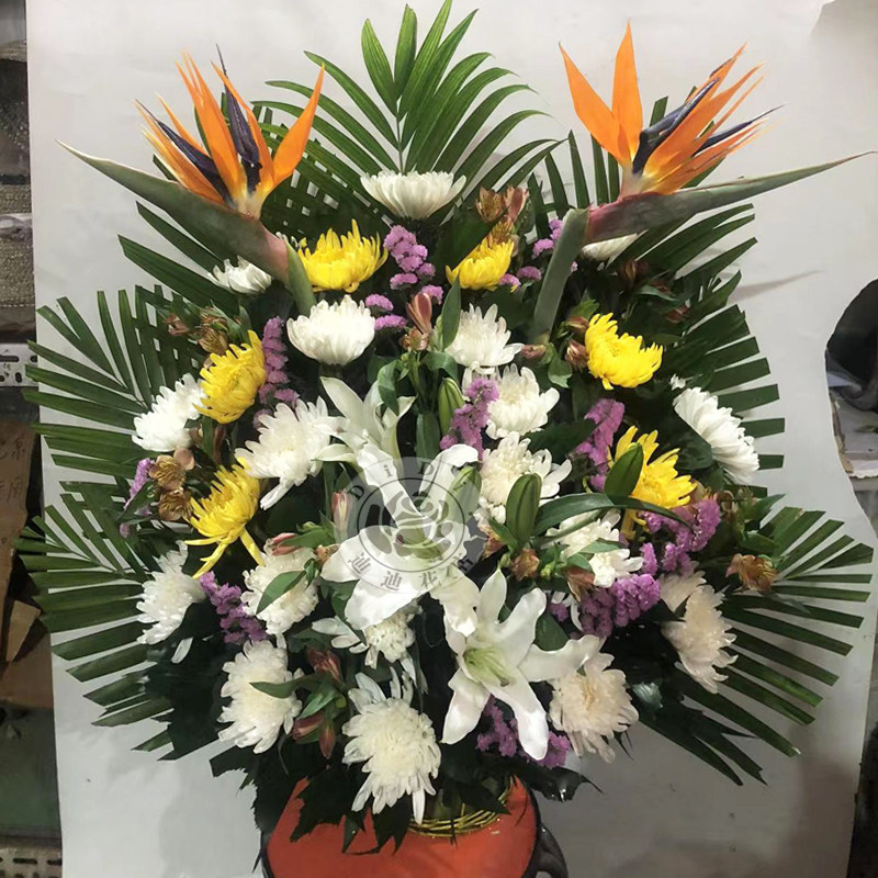 祭奠花篮扫墓扇面清明节灵堂下葬
