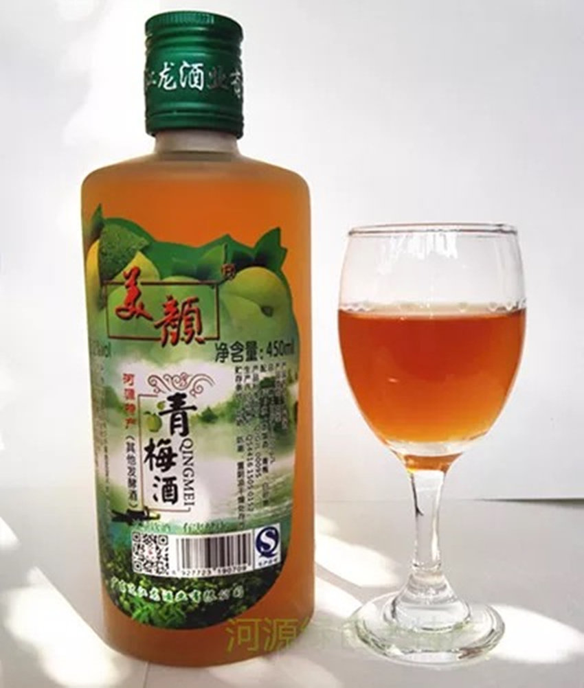 河源过江龙美颜青梅酒 梅子酒 女士自酿水果酒酸梅酒450ml单瓶包