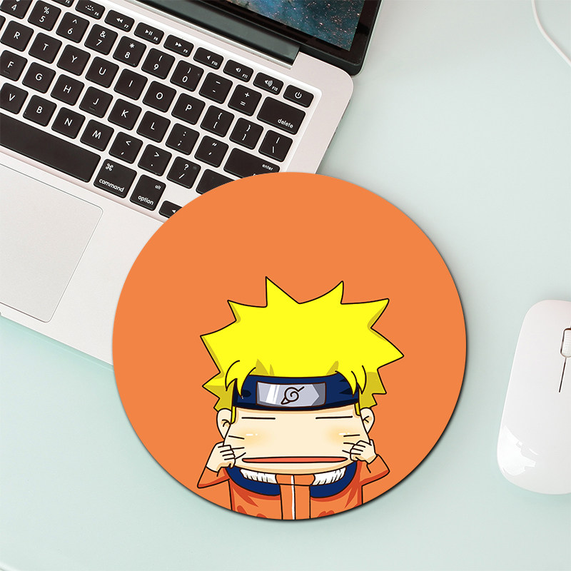 日韩动漫卡通圆形鼠标垫小号加厚火影灌篮高手七龙珠掐脸可爱女生