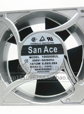 全新三洋12CM200V 109S008UL 109S025UL 109S078UL 109S072UL风扇