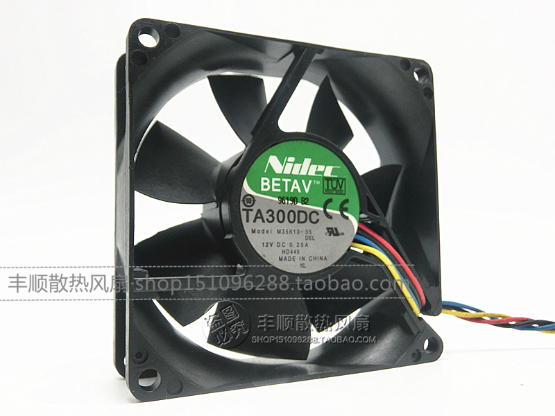 原装NIDEC 8025 12V 0.25A 4线温控机箱风扇M35613-35DEL2 0MX940 - 封面