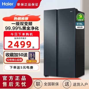 Haier/海尔BCD-616WGHSSEDC9对开门616L一级变频嵌入风冷无霜冰箱