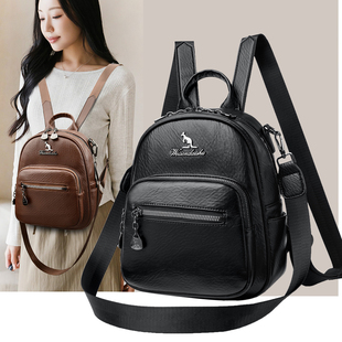 威森袋鼠女士小背包2026时尚百搭女包新款多功能双肩包高级感大气