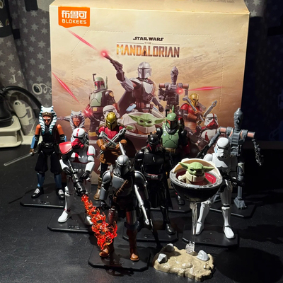 布鲁可积木人星球大战群星版第一弹曼达洛人赏金之旅1代拼装玩具
