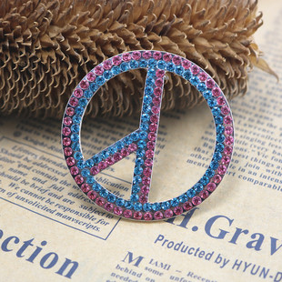 权志龙GD同款pmo雏菊花朵反战镶钻胸针时尚潮流徽章别针百搭配饰