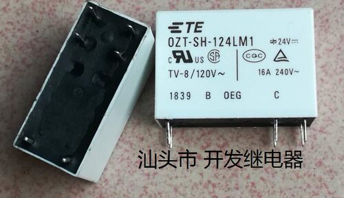 原装散装6脚位泰科 0ZT OZT-SH-124LM1 24V 16A 进口现货继电器